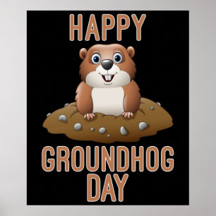 Happy Groundhog Day Poster