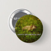Happy Groundhog Day! Ronde Button 5,7 Cm (Voorkant /achterkant)