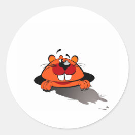 Happy Groundhog Day Ronde Sticker