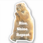 Happy Groundhog Day Sticker (Voorkant)