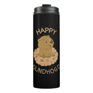Happy Groundhog Day Thermosbeker