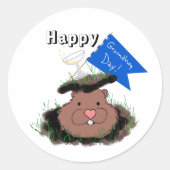 Happy Groundhog Day viering Ronde Sticker (Voorkant)