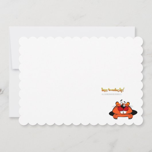 Happy Groundhog's Day Briefkaart (Achterkant)