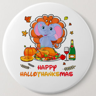 Happy Hallo olifant Drink wijn dank u cadeau Ronde Button 6,0 Cm
