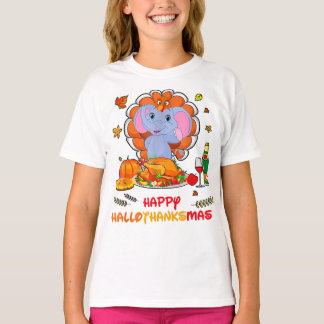 Happy Hallo olifant Drink wijn dank u cadeau T-shirt