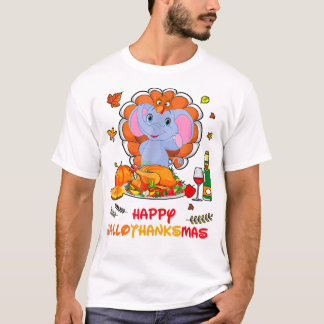 Happy Hallo olifant Drink wijn dank u cadeau T-shirt