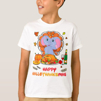 Happy Hallo olifant Drink wijn dank u cadeau T-shirt