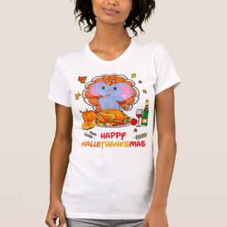 Happy Hallo olifant Drink wijn dank u cadeau T-shirt