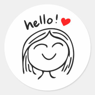 Happy Hallo Ronde Sticker