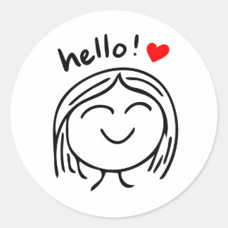 Happy Hallo Ronde Sticker