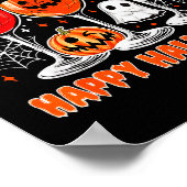 Happy Hallo-wine Funny Halloween Gl Wine Drinking Poster (Hoek)