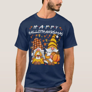 Happy HalloBedanktMas Gnomes Pumpkin Gnomes Herfst T-shirt