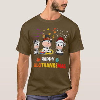 Happy HalloBedanktMas Santa Koe Halloween Thanksgi T-shirt