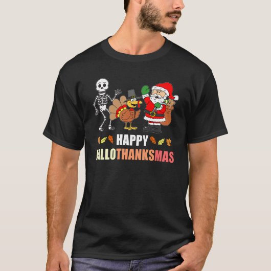 Happy HalloBedanktMas T-shirt (Voorkant)