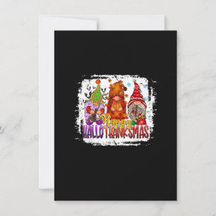 Happy HalloDankMas Gnome Halloween Kerstmis dan an Kaart