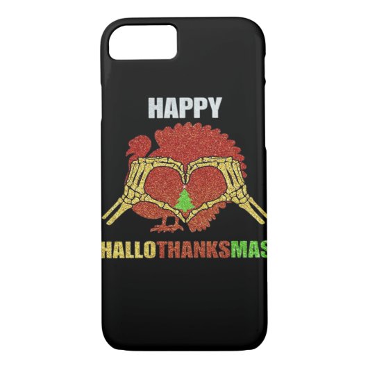 Happy Hallothanksmas Fun Holiday Season Mashup Case-Mate iPhone Case (Achterkant)