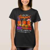 Happy Hallothanksmas Funny Halloween Thanksgiving T-shirt (Voorkant)