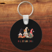 Happy Hallothanksmas Gnomes Pumpkins Halloween Chr Sleutelhanger (Voorkant)