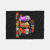 Happy Hallothanksmas Halloween Coffee Latte Thanks Fleece Deken (Voorkant (Horizontaal))