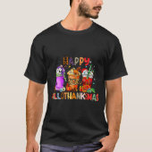 Happy Hallothanksmas Halloween Coffee Latte Thanks T-shirt (Voorkant)