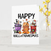 Happy Hallothanksmas Kaart (Gele Bloem)