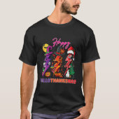 Happy Hallothanksmas lightning bolt Witch Santa Ha T-shirt (Voorkant)