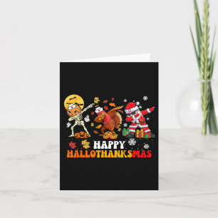 Happy Hallothanksmas Nurse Halloween Thanksgiving Kaart
