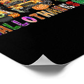 Happy Hallothanksmas School Bus Halloween Merry Ch Poster (Hoek)