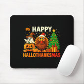 Happy Hallothanksmas Shirt, Halloween Thanksgiving Muismat (Met muis)