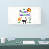 Happy Halloween 1,6x3 Vinyl Banner (Beurs)