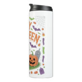 Happy Halloween 2025 Ghost Scary Pumpkin Thermosbeker (Geroteerd rechts)