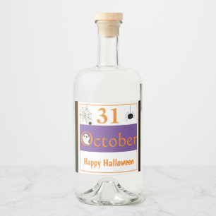 Happy Halloween 31 oktober Spider Halloween Party Likeurfles Etiket