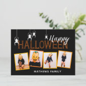 Happy Halloween 4 Photo Spiders | Carte (Debout devant)
