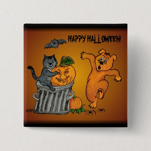 Happy Halloween! 5 Vierkante Button 5,1 Cm (Voorkant)