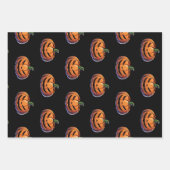 Happy Halloween aangepaste bericht geest en pompoe Inpakpapier Vel (Voorkant 2)