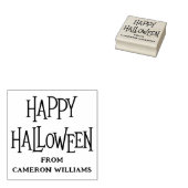 Happy Halloween aangepaste naam of tekst Rubberstempel (Gestempeld)