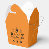Happy Halloween aangepaste naam traktatie zwart &  Bedankdoosjes (Geopend)