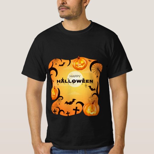 Happy Halloween afbeeldingen T-shirt trendy en sch (Voorkant)