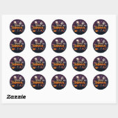 Happy Halloween Alle Elementen Ronde Sticker (Vel)