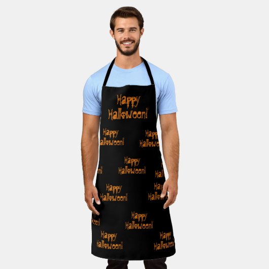 Happy Halloween Apron Schort (Gedragen)