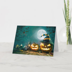 Happy Halloween Art Funny Jack O Lantern Halloween Kaart
