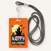 Happy Halloween Badge (Achterkant met draagriem)