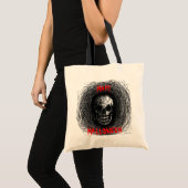 Happy Halloween Bag Skull Black Tote Bag (Voorkant (product))