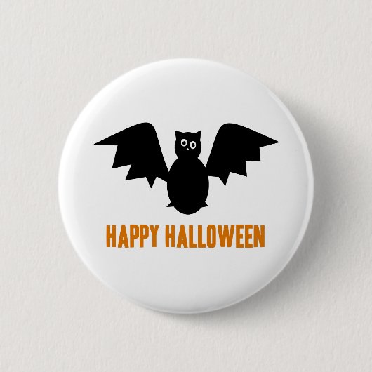 Happy Halloween Bat Ronde Button 5,7 Cm (Voorkant)