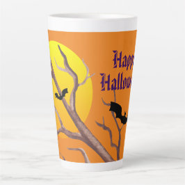 Happy Halloween Bats en de maan Latte Mok