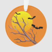 Happy Halloween Bats en de maan Ornament (voorkant)