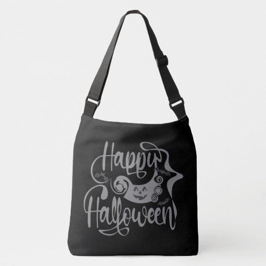 Happy Halloween bats jack o lantern Crossbody Tas (Voorkant)
