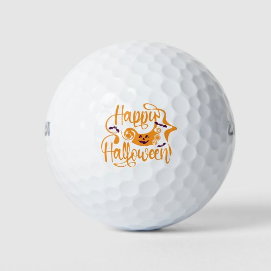 Happy Halloween bats jack o lantern Golfballen (Voorkant)