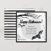 Happy Halloween bedankt je kaart (Voorkant / Achterkant)