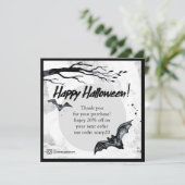 Happy Halloween bedankt je kaart (Staand voorkant)